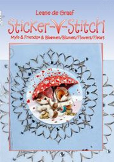 Image sur Sticker-V-Stitch avec Mylo & Friends® & fleurs