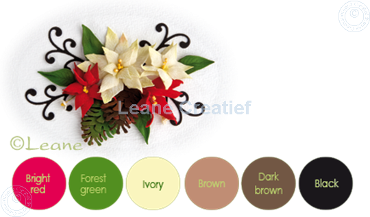 Image sur Flower foam set 9 brun/rouge/vert