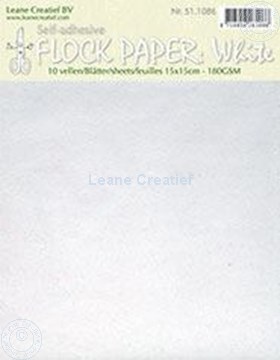Afbeeldingen van Flock paper white 15x15cm