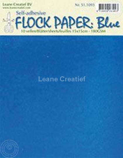 Afbeelding van Flock paper blue 15x15cm