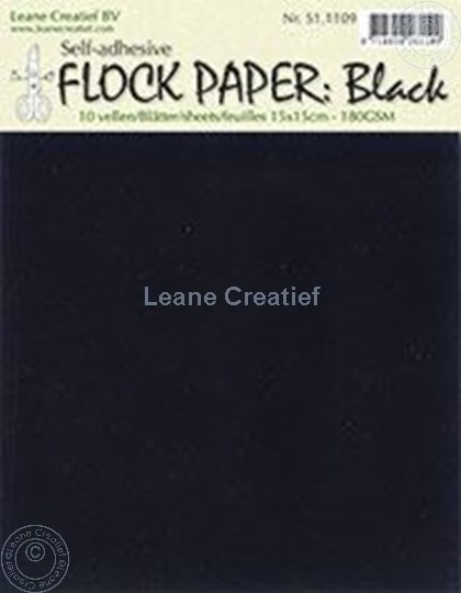 Afbeelding van Flock paper black 15x15cm