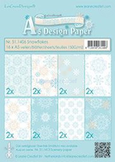 Afbeelding van Winter design paper Snowflakes