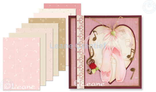 Afbeelding van Design paper Lace pink/brown