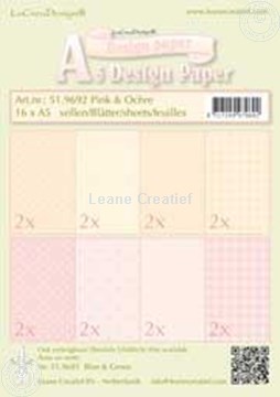 Afbeeldingen van Design papier Pink & Ochre A5