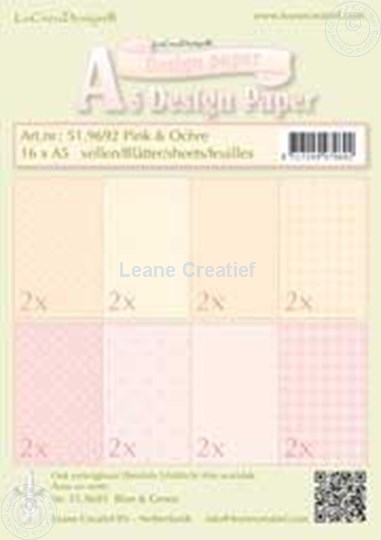Afbeelding van Design papier Pink & Ochre A5