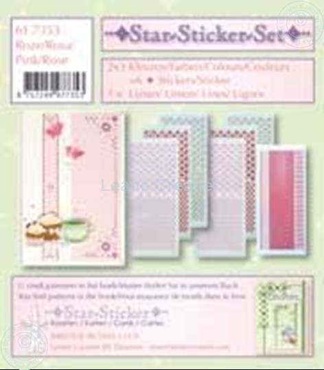 Bild von Star-Sticker Set rosa