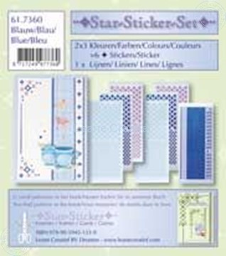 Afbeeldingen van Star-Sticker set blauw