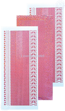 Afbeeldingen van Lijn stickers diamond roze