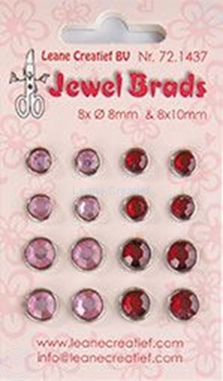 Afbeelding van Jewel brads bordeaux / light pink