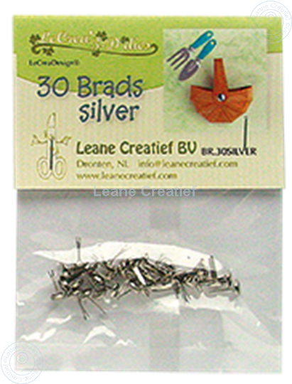 Afbeelding van 30 Brads silver 5mm