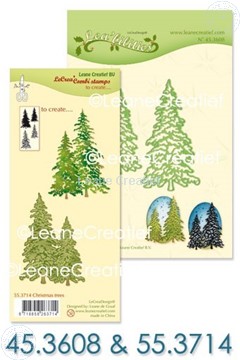Afbeeldingen van Set Lea'bilitie & Clearstamp Christmas trees