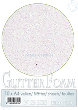 Image de Glitter Foam A4 sheet White