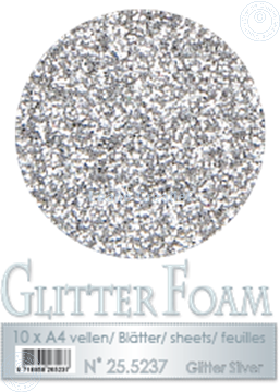 Bild von Glitter Foam A4 sheet Silver