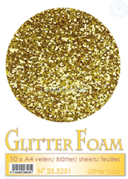 Picture of Glitter Foam A4 sheet Gold