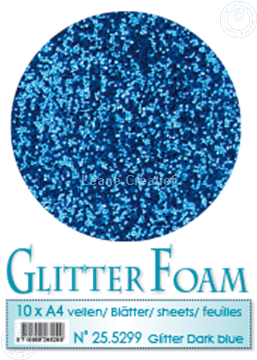 Afbeeldingen van Glitter Foam A4 sheet Dark blue