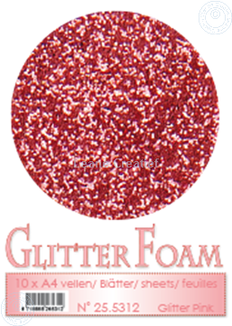 Afbeeldingen van Glitter Foam A4 sheet Pink