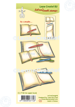 Afbeeldingen van LeCreaDesign® combi clear stamp Een open boek