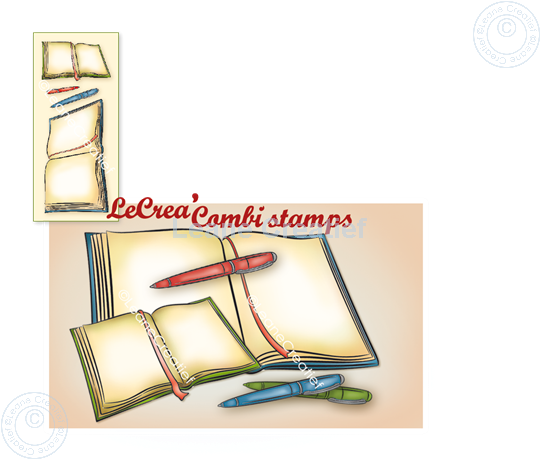 Afbeelding van LeCreaDesign® combi clear stamp Een open boek