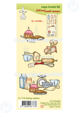 Picture of LeCreaDesign® combi clear stamp Baking supplies