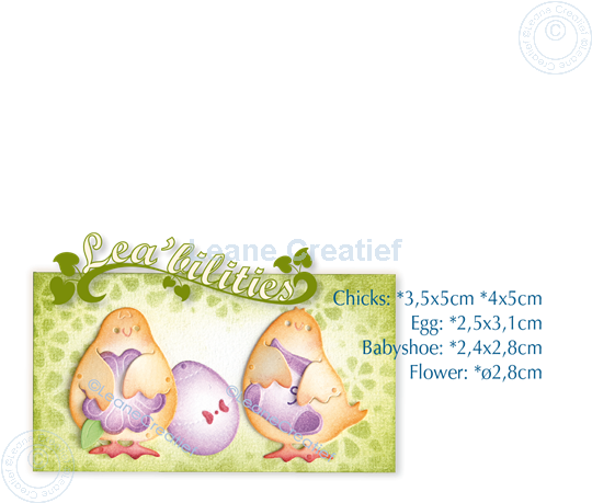 Afbeelding van Lea’bilitie® Verjaardag-Baby-Paas kuikens snij en embossing mal