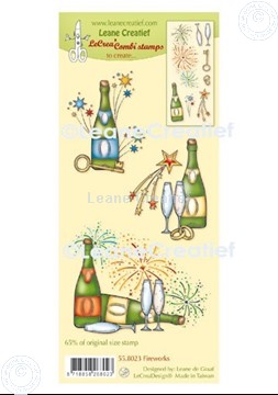 Afbeeldingen van LeCreaDesign® combi clear stamp Vuurwerk