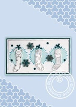 Picture of Slimline card with 3 stockings