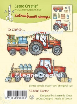Afbeeldingen van LeCreaDesign® combi clear stamp Tractor   